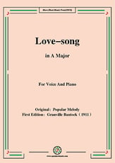 Love-song(Doos ya lellee), in A Major Vocal Solo & Collections sheet music cover